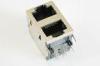 Right Angle Multi Pin RJ45 Connector Modular Stacked , PDH Use 2 x 1 Port