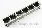 1 X 6 Multi-port RJ45 Connector Custom , Right Angle IEEE RJ45 For SDH / PDH