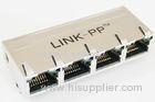 HUB RJ45 Modular Jacks , 1 X 4 Ports RJ45 PCB Connector Networking