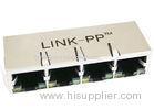 Right Angle Multi-port RJ45 Connector , PDH RJ45 Jack LPJG / LPJK / LPJE Series