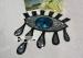 Sew On Big Eye Design Bling Custom Sequin Appliques For Clothing