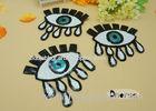 Bling Sew On Sequin Embellishments For Suit Decoration , Small Eyes Design