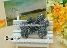 Big Black Bow Design Vintage Rhinestone Brooches For Wedding