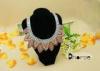 Decorative Rhinestones Seed Bead Collar Necklace , Fashion Collar Necklace