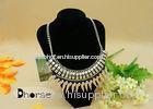 Decorative Gold Chunky Statement Beaded Collar Necklace For Ladies Suit