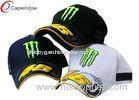 Customize Flat Brim Racing Baseball Caps Mesh With Sandwich Peak