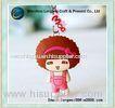 Cute doll OEM soft PVC keychain with metal keyring as gift and decoration