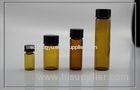 Screw neck clear amber Sample Glass Vials , borosilicate tubular glass bottles