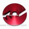 Precision Machined Parts with Red Anodizing