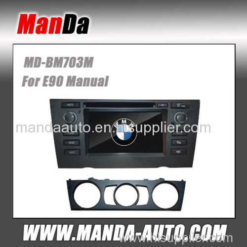 double din car dvd gps for BMW E90/E91/E92/ E93/ E81/E82 Manual A/C car multimedia navigation system in car entertainmen