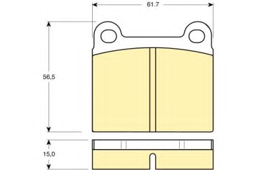 Conjunction with steel brake discs brake pad for MASERATI