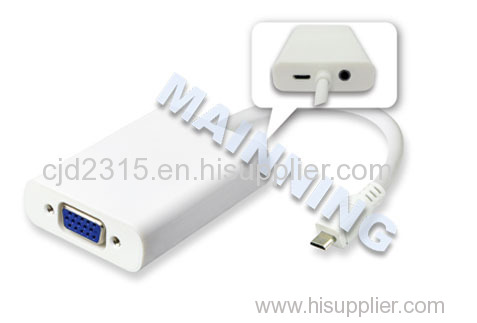 MHL To VGA+Audio Adapter Cable