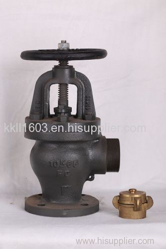 Marine Cast Iron Angle Hose Valve JIS F7333B 5K/10k