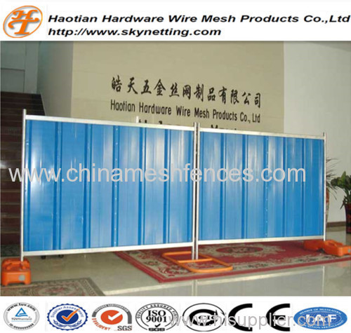 PVC coating and hot dipped galvanized corrugated colorbond temporary fence steel hoarding