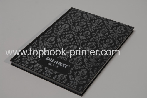 Silver stamping linen+greyboard design cover section sewn binding hardcover or hardback book
