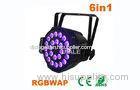 UV RGBWA 6 in 1 LED Par Cans for Stage Show Lighting for Studio , Theatre Lighting