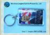 Advertising Customized rectangle shaped acrylic key chain / PVC Keychain