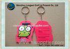 Multicolor OEM 2D soft PVC keychain with coin holder / Rubber key ring
