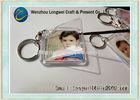 Mini Clear acrylic personalized plastic photo keychains / photo engraved key chains