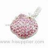 1GB 2GB 4GB 8GB 16GB Apple Shape Metal & Crystal Jewellery USB Flash Drive