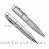 Portable Laser Metal Pen Shaped High Capacity Thumb Drives In Silver 8GB