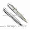 Portable Laser Metal Pen Shaped High Capacity Thumb Drives In Silver 8GB