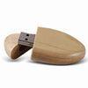 Oval Shape Bamboo / Wood USB Drive Real Capacity 32GB , High Speed USB 2.0 interface