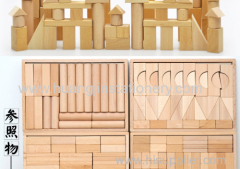 180pcs / beech / solid wood building blocks