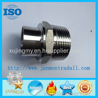 Stainless steel nipple Stainless steel union threaded end Stainless steel hexagon threaded pipe connection Nipples