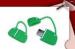 Novelty hand bag pvc usb flash drive , Personalized Green USB Memory Stick