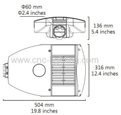 240w 100lm/w UL approved LED Streetlight with Phillips chip and Meanwell driver