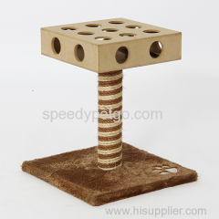 Cat Wooden Scratcher Tree with IQ Toys