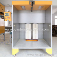 PLC controller cartridge filters powder coating booth