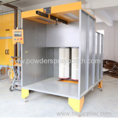 PLC controller cartridge filters powder coating booth