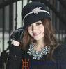 Comfortable Fashion Women Wool Hats with Self Felt Braid for Party, Normal Day