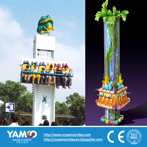 attractive frog hopper children's ride drop tower ride