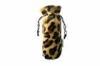 Cord Leather Drawstring Pouch Leopard Print For Perfume / Gift