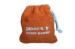 Orange Toweling Drawstring Pouch Embroidered For Bath Gloves , 1316cm