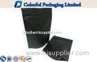 500g Coffee Packing Resealable Matte Black Stand up Pouch With Window