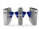 Hotel Bi-Direction Automatic Turnstiles Retractable Blue Wing Flap Barrier