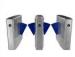 Hotel Bi-Direction Automatic Turnstiles Retractable Blue Wing Flap Barrier