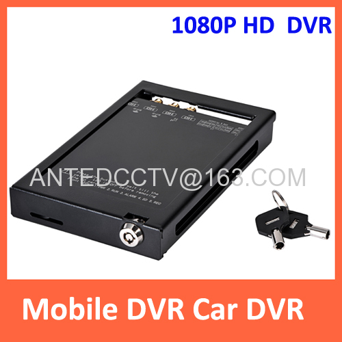 Vehicle mobile DVR 1080p HD H.264 SD card video recorder support GPS