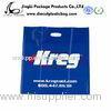 Blue Die-cut Patch Handle Bags HDPE LDPE Plastic Retail Bags Degradable