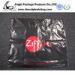 Printed zipper Patch Handle Bags Plastic packing bag black polybag for Shopping