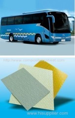 coach and commercial vehicle outer skin FRP sheet without gelcoat