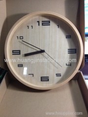 wood/ contracted/ wall clock
