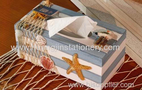 wood/ mediterranean style tissue box