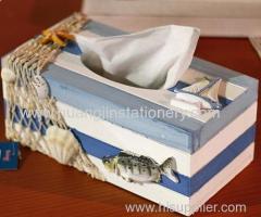 wood/ mediterranean style tissue box