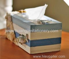 wood/ mediterranean style tissue box