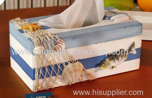 wood/ mediterranean style tissue box